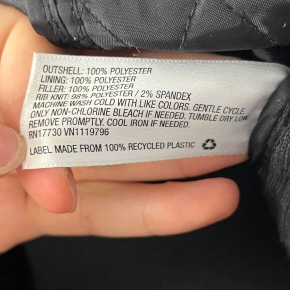 Merona Black Winter Form Fitting Jacket Size S - Picture 6 of 6